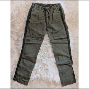 Michael Stars Green Linen Pants Size M